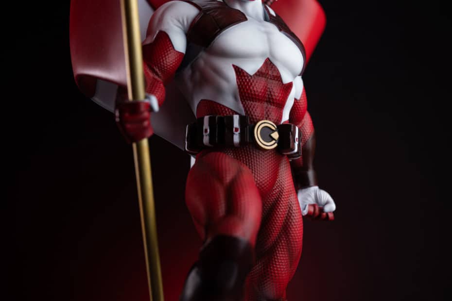 captain canuck statue 3 quarter closeup polystone